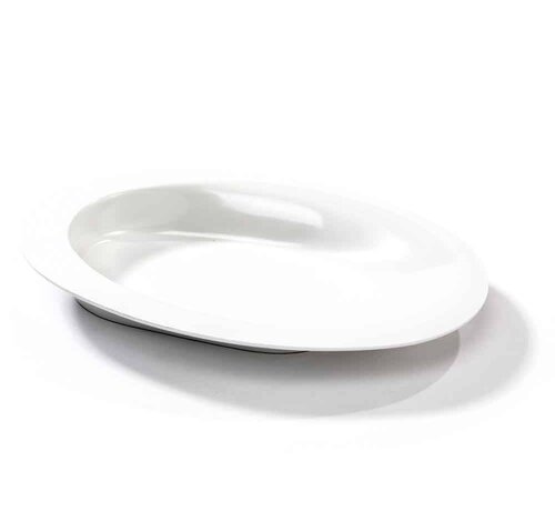 Ovalen bord met 1 hoge rand