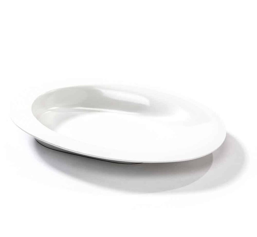Ovalen bord met 1 hoge rand
