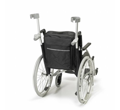 Opbergtas voor achter de rolstoel met wandelstokzakjes