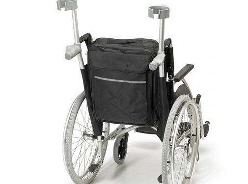 Opbergtas voor achter de rolstoel met wandelstokzakjes