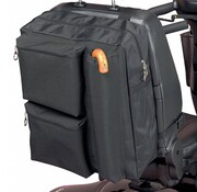 Opbergtas voor achter de scootmobiel met wandelstokzakje