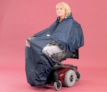 Volledige regenponcho voor scooter of elektrische rolstoel