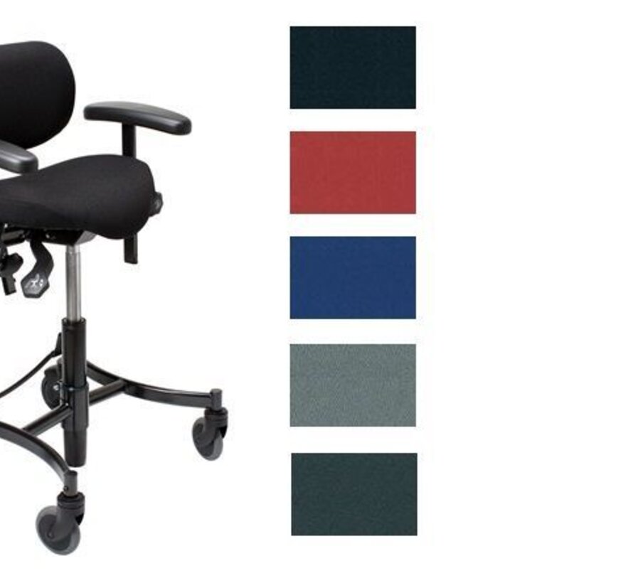 Trippel/werkstoel voor zit en stand Vela Salsa met centrale rem