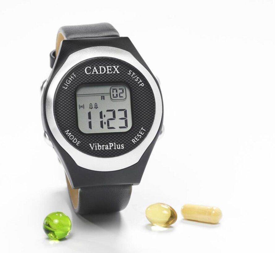 Medicijnhorloge met 8 alarmfuncties: trillen, geluid of beide