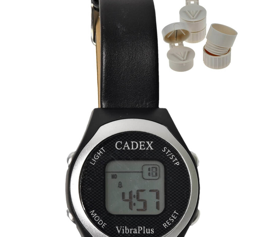 Medicijnhorloge met 8 alarmfuncties: trillen, geluid of beide