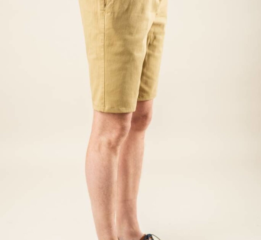 Camel short met elastiek heren