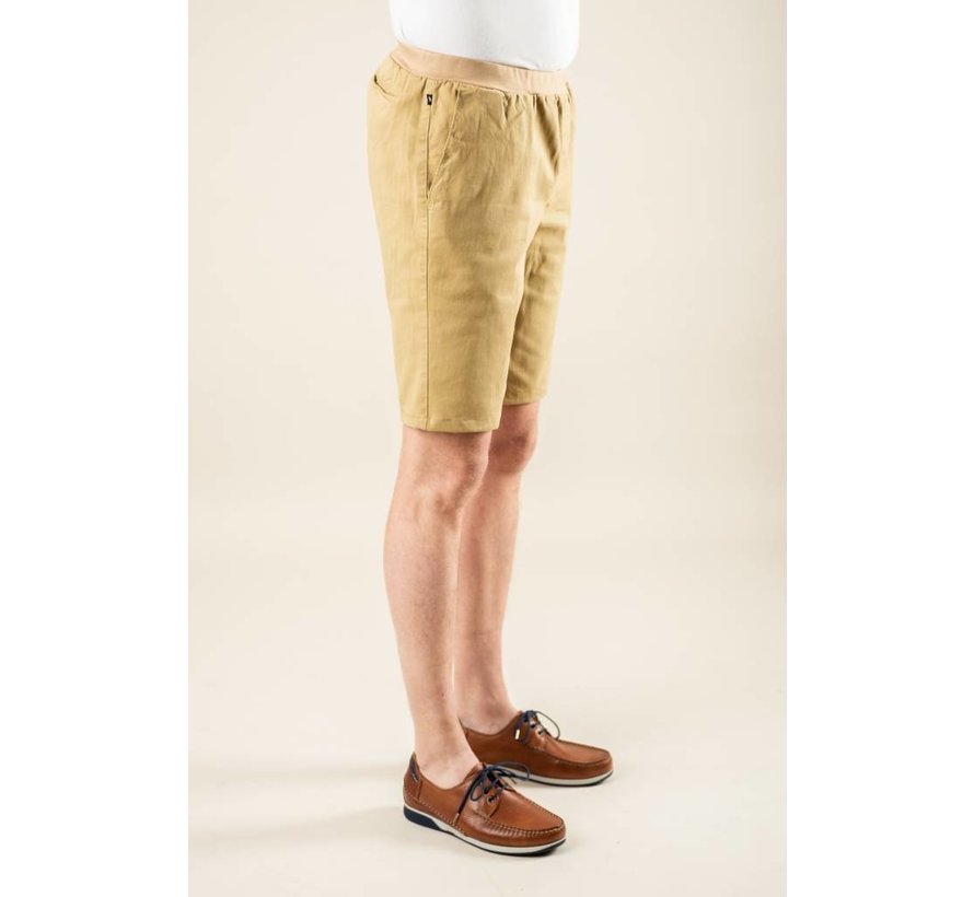 Camel short met elastiek heren