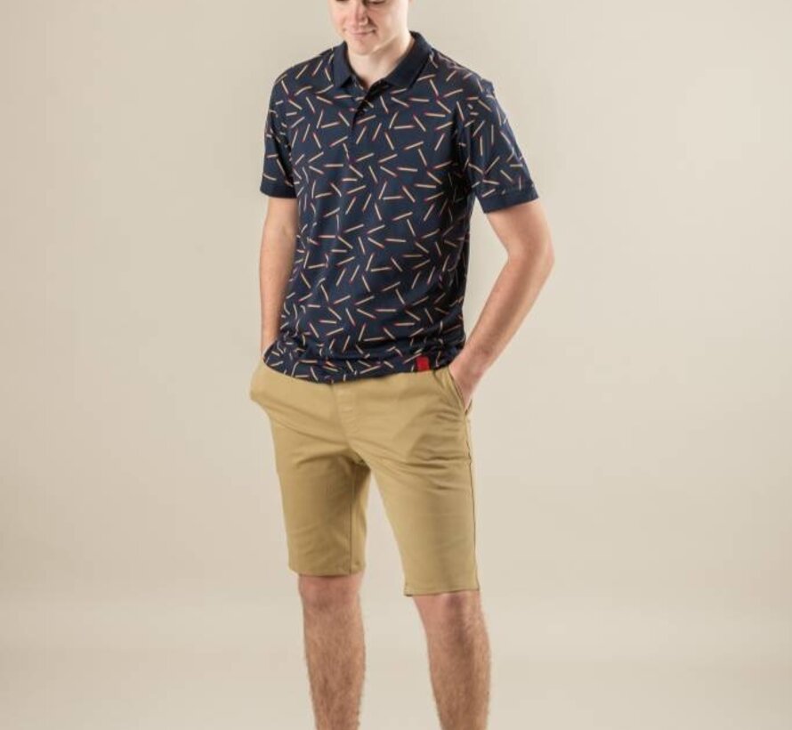 Camel short met elastiek heren