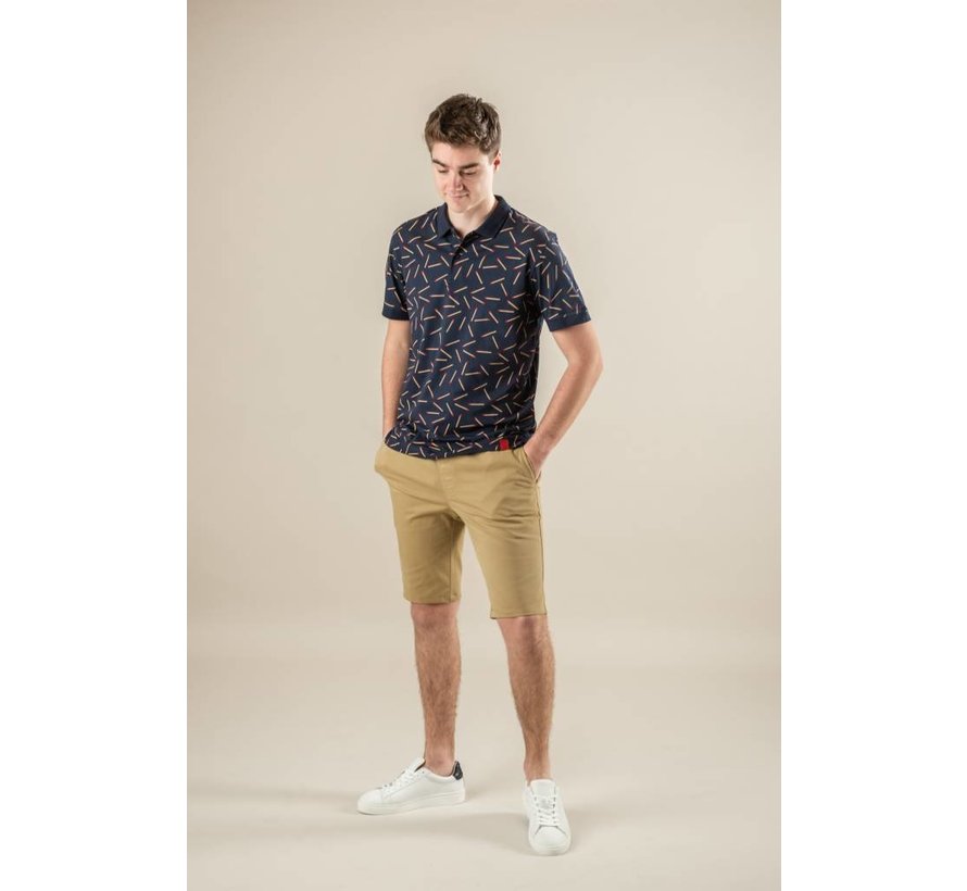 Camel short met elastiek heren