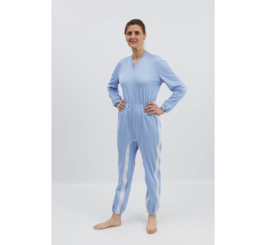 band architect ik heb dorst Pyjama met ritssluiting via de schouder naar de zijnaad en tussen de benen  - ThuiszorgWebshop.nl