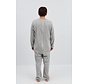 Grijze pyjama met ritssluiting op de rug