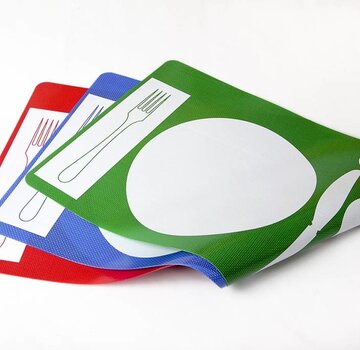 Antislip placemat met hoog contrast pictogrammen