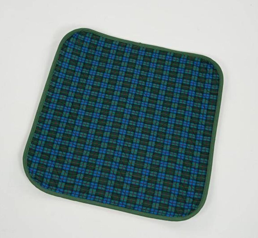 Ondoorlaatbare absorberende zetelonderlegger met dessin, 45/45 cm