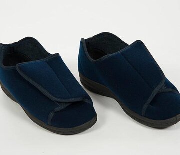 Half hoge pantoffel met velcrosluiting