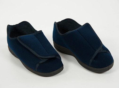 Half hoge pantoffel met velcrosluiting