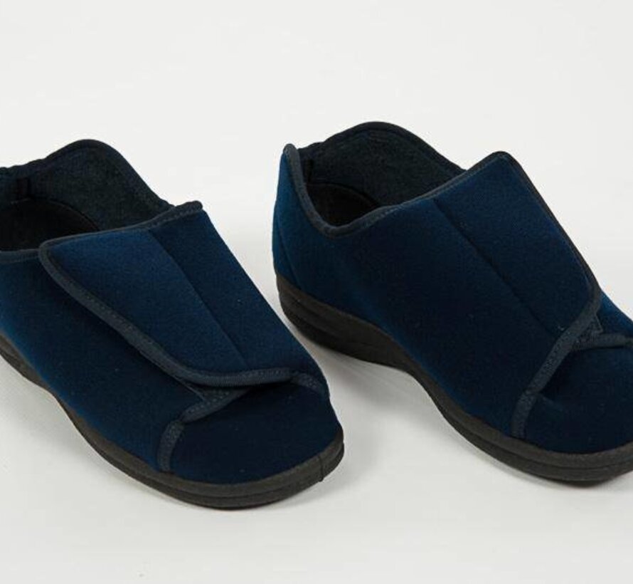 Half hoge pantoffel met velcrosluiting