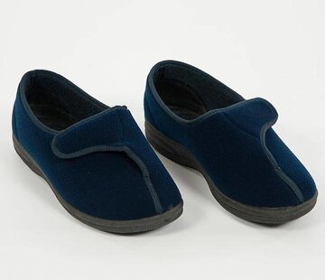 Lage pantoffel met velcrosluiting