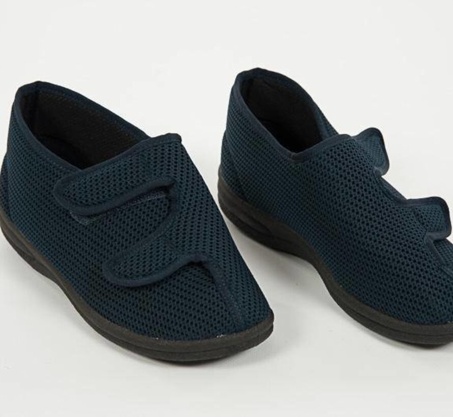 Hoge pantoffel met velcrosluiting