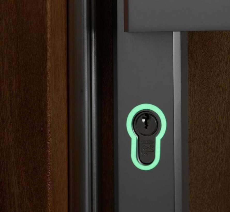 Fosforescerende stickers voor schakelaar en slotrand