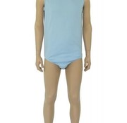Blauwe body zonder mouwen