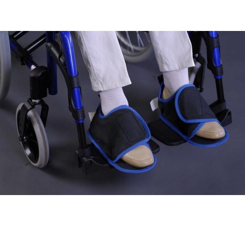 Antislip pantoffel voor aan de rolstoel