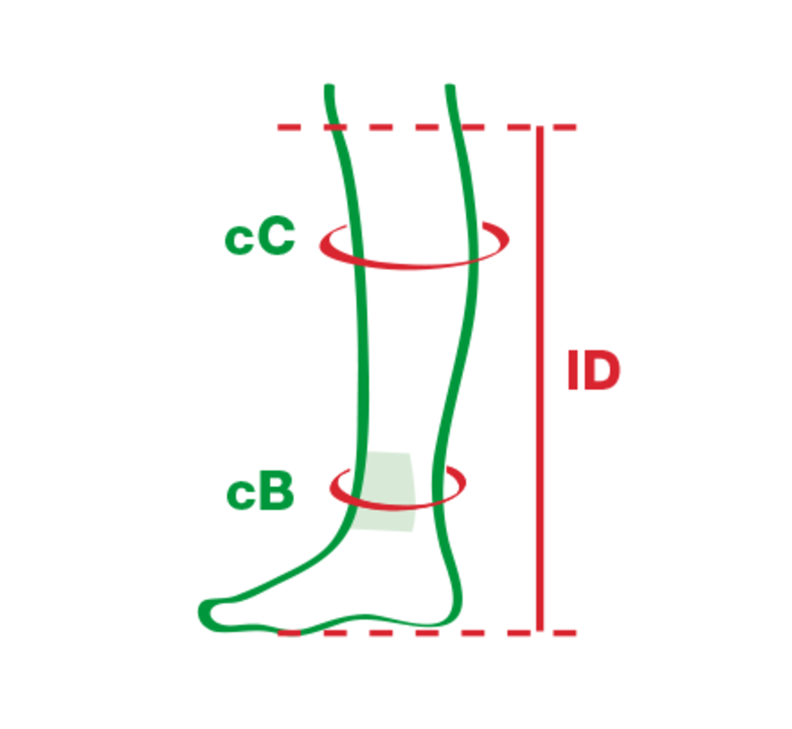 Compressiekousen in 2 delen met een zijdeachtige structuur