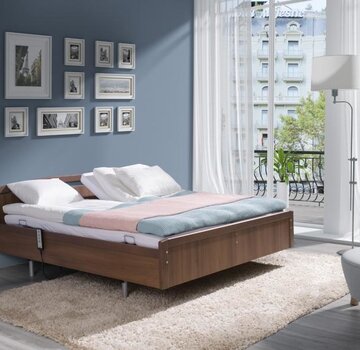 Elektrisch in hoogte verstelbaar box-tweepersoonsbed