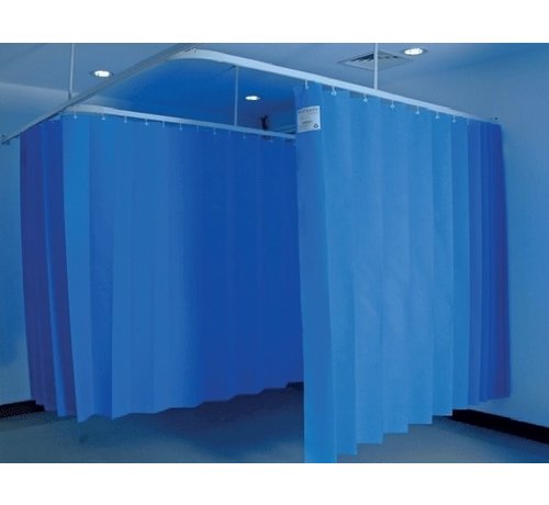 Wegwerp medisch gordijn 7,5m x 2m (h) blauw