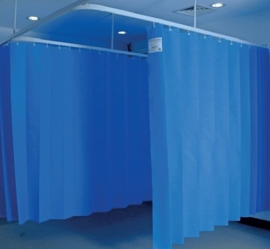 Wegwerp medisch gordijn 7,5m x 2m (h) blauw