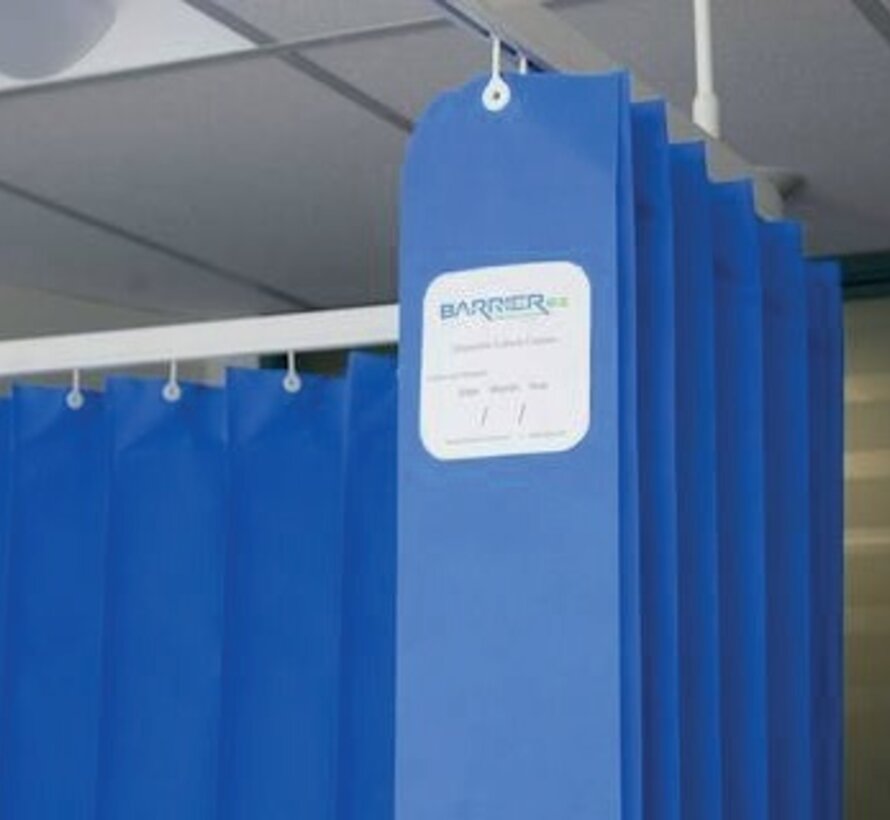 Wegwerp medisch gordijn 7,5m x 2m (h) blauw