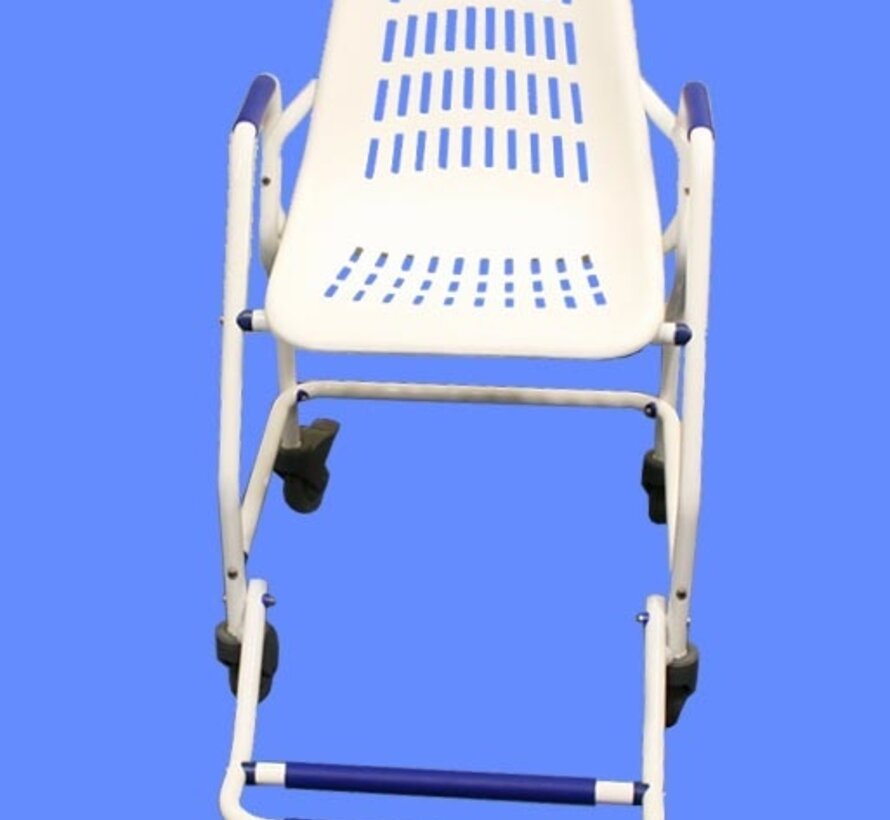 Doucherolstoel met inklapbare voetensteun