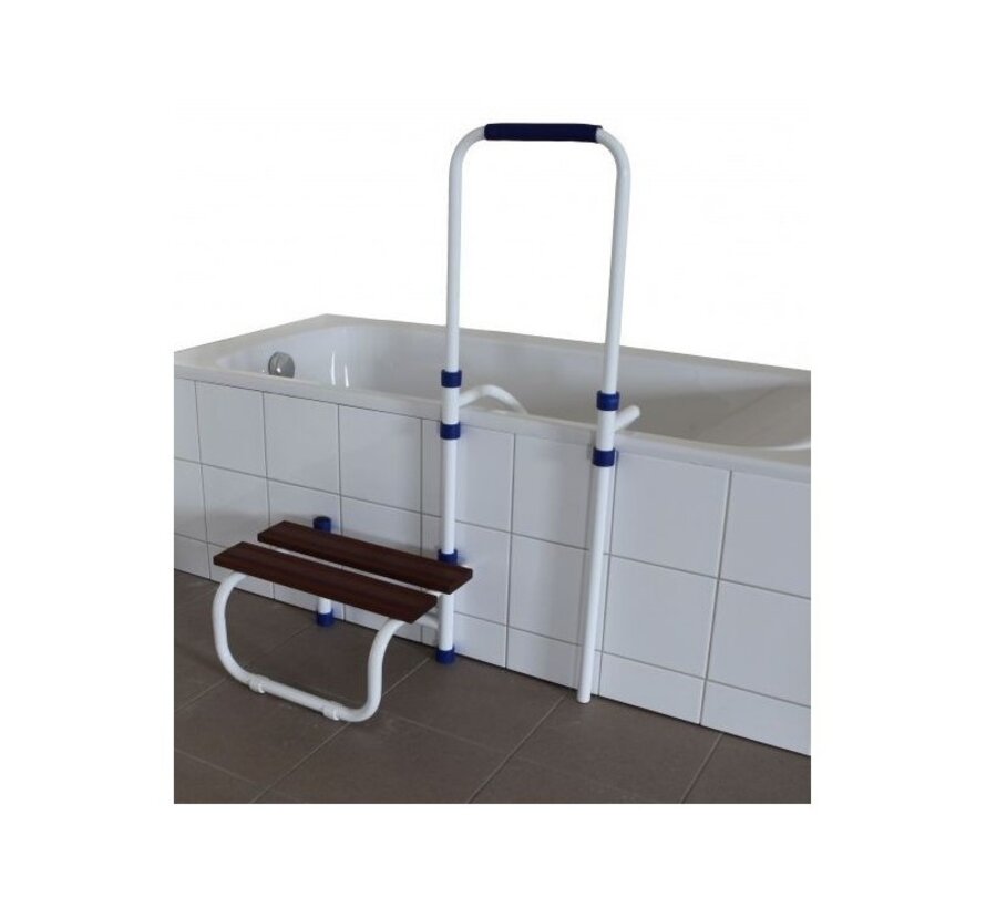 Opstap met verstelbare handgreep voor bad