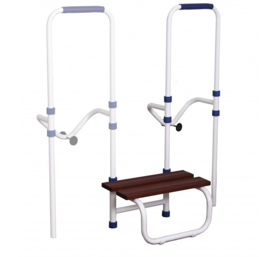 Opstap met verstelbare handgreep voor bad