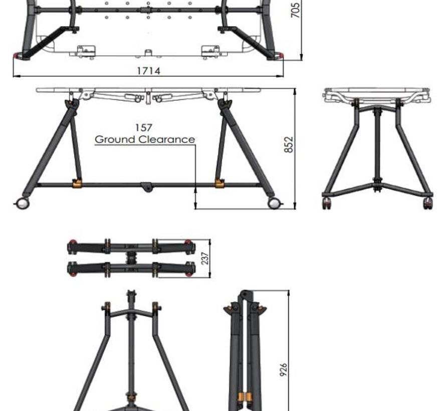 Verrijdbare verzorgingstafel Leit