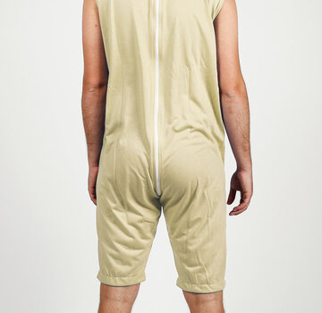 Body zonder mouwen en kniebroek met lange rugrits