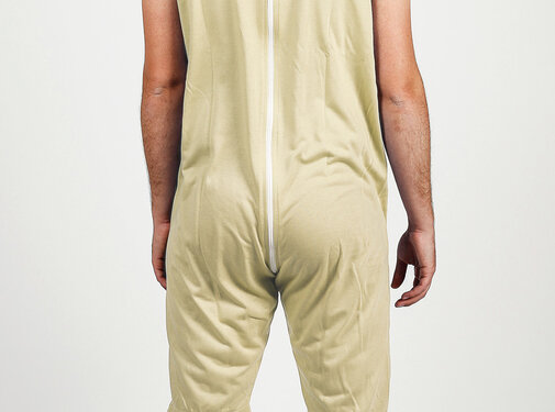 Body zonder mouwen en kniebroek met lange rugrits