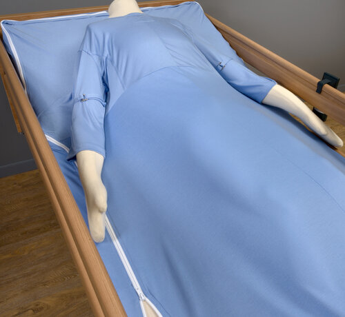 Geïntegreerd verpleegdeken met mouwen - met of zonder middenrits