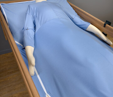 Geïntegreerd verpleegdeken met mouwen voor alternating matrassen