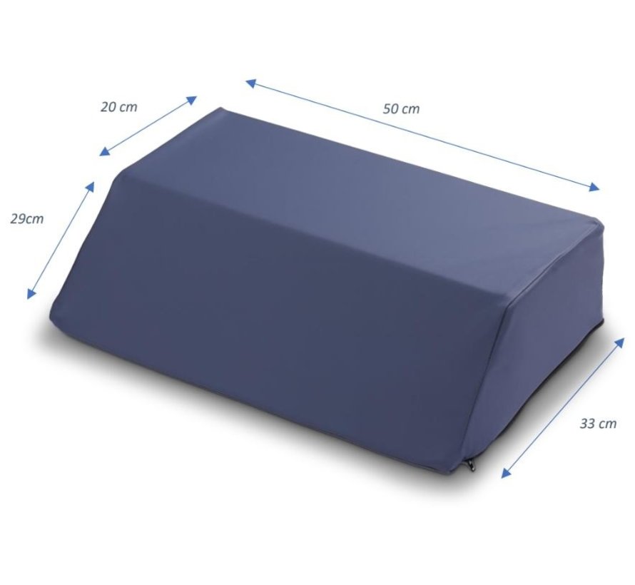 Rugkussen 30° in afwasbare, bi-elastische, polyurethane stof met foam