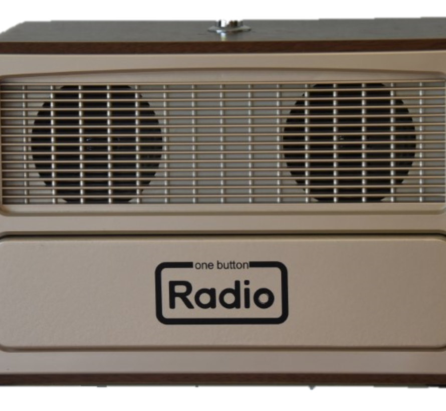 Retro radio met 1 bedieningsknop