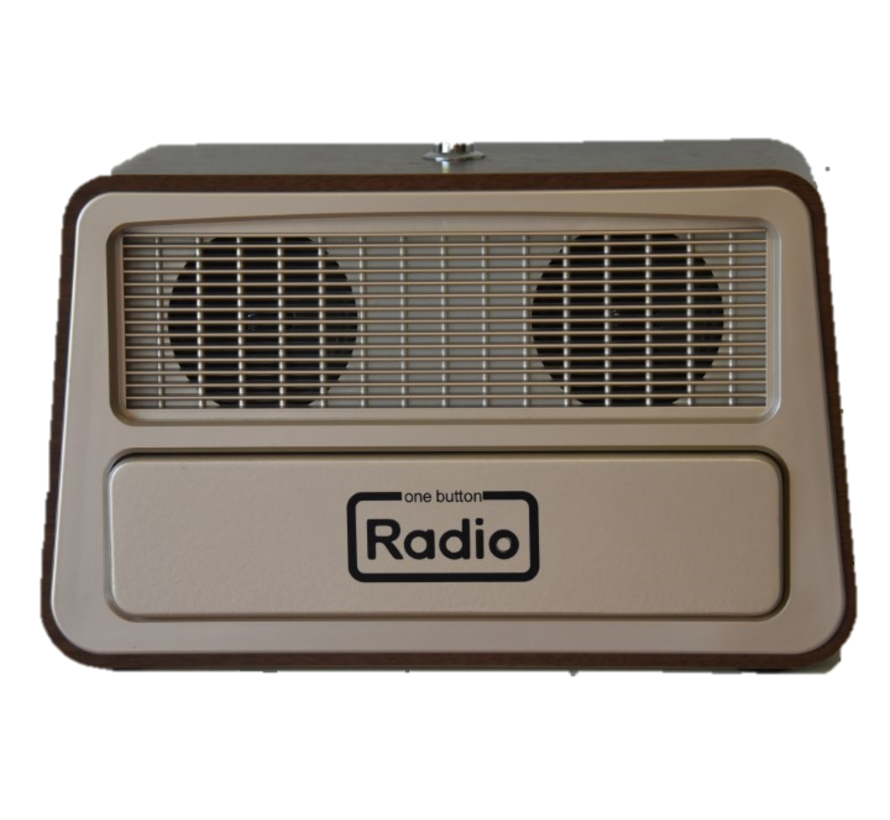 Retro radio met 1 bedieningsknop