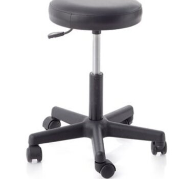 Regelbare kruk met 5 poten en wieltjes