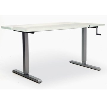 Zit-sta bureau manueel in breedte verstelbaar 100-140 cm