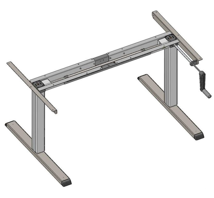 Zit-sta bureau manueel in breedte verstelbaar 100-140 cm