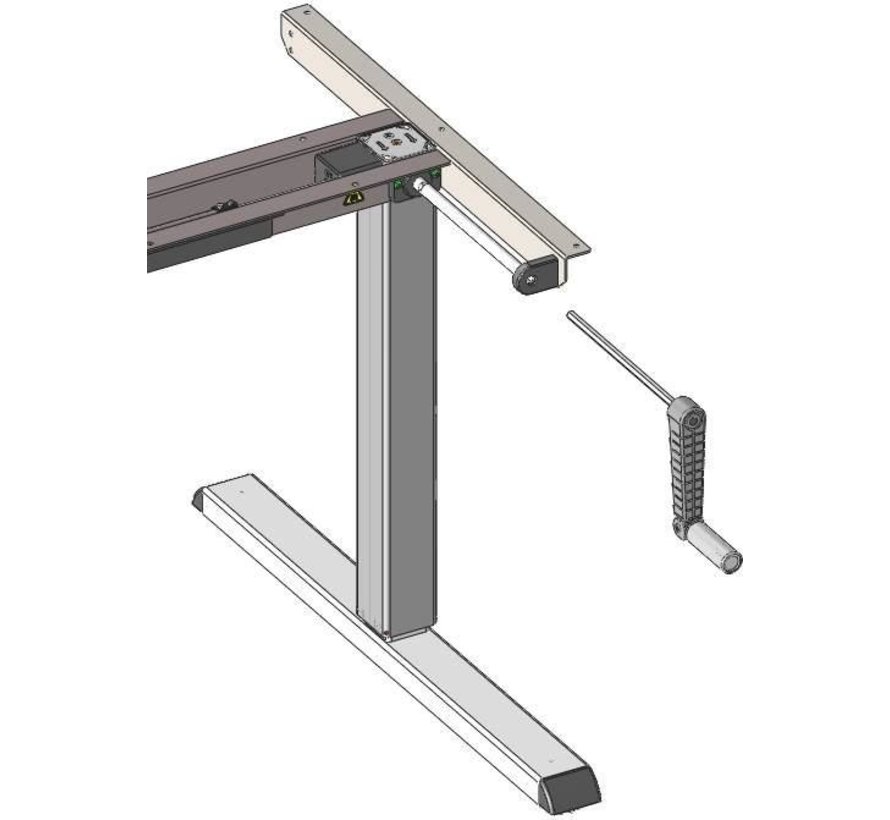 Zit-sta bureau manueel in breedte verstelbaar 100-140 cm