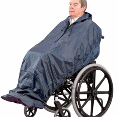Rolstoelponcho tot de voeten met of zonder mouwen