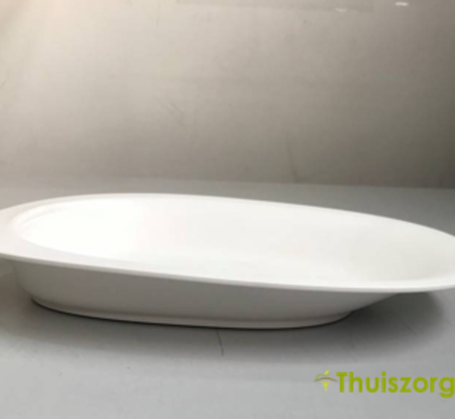 Ovalen bord met opstaande rand