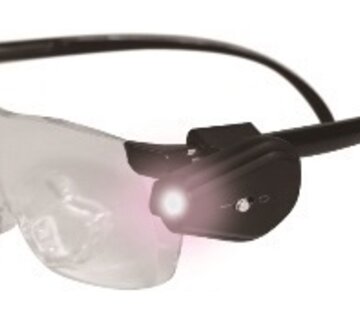 Opzetbril met ingebouwd vergrootglas x 1,6