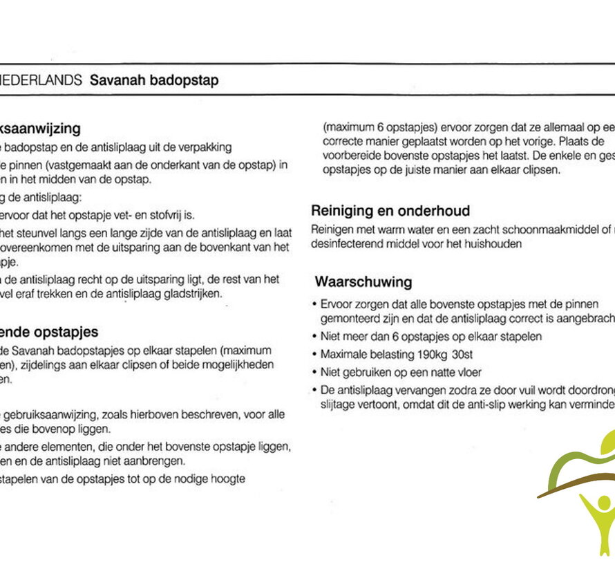 Badopstap Savanah® Bath step 10 cm