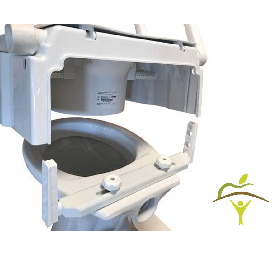 Hoogteverstelbare toiletverhoger met opklapbare armsteunen, compact TSE 120